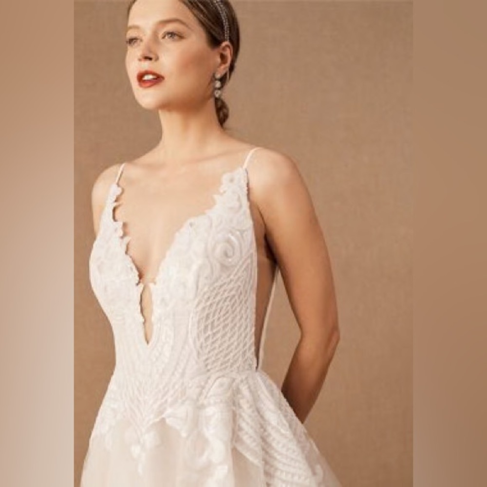 BHLDN Hayley Paige Topanga Wedding Gown Size 14 NEW - Picture 2 of 5